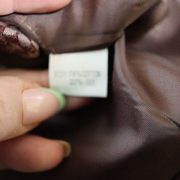 Kay Unger Brown Checkered Skirt Suit & Blazer Jacket Set 12 Vintage Chic - Picture 15 of 15